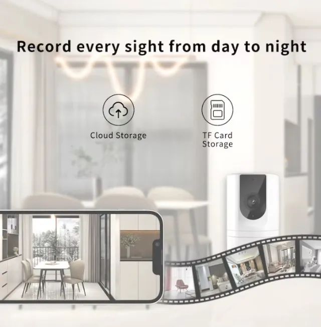 NOVA | Babá Eletrônica Mini Câmera IR 1080p Detecção de Movimento Com Áudio - Entregamos - Foto 5