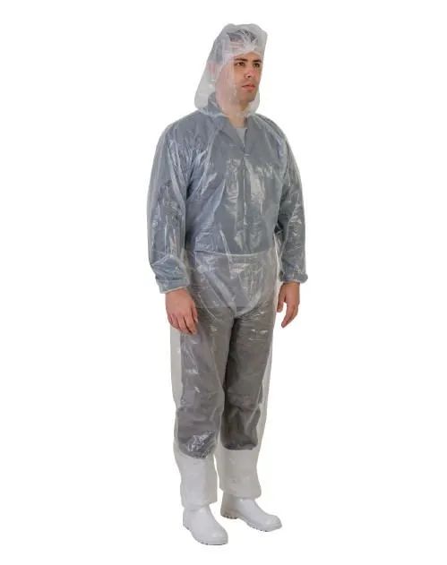 CONJUNTO IMPERMEÁVEL POLIETILENO COM ELASTICO E CAPUZ E BOTA  - Foto 3