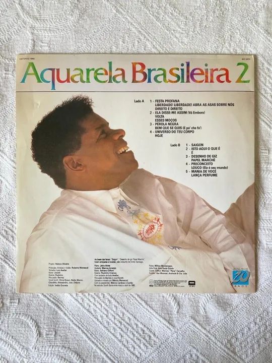 Disco de vinil - Aquarela Brasileira 2 - Emílio Santiago - Foto 2