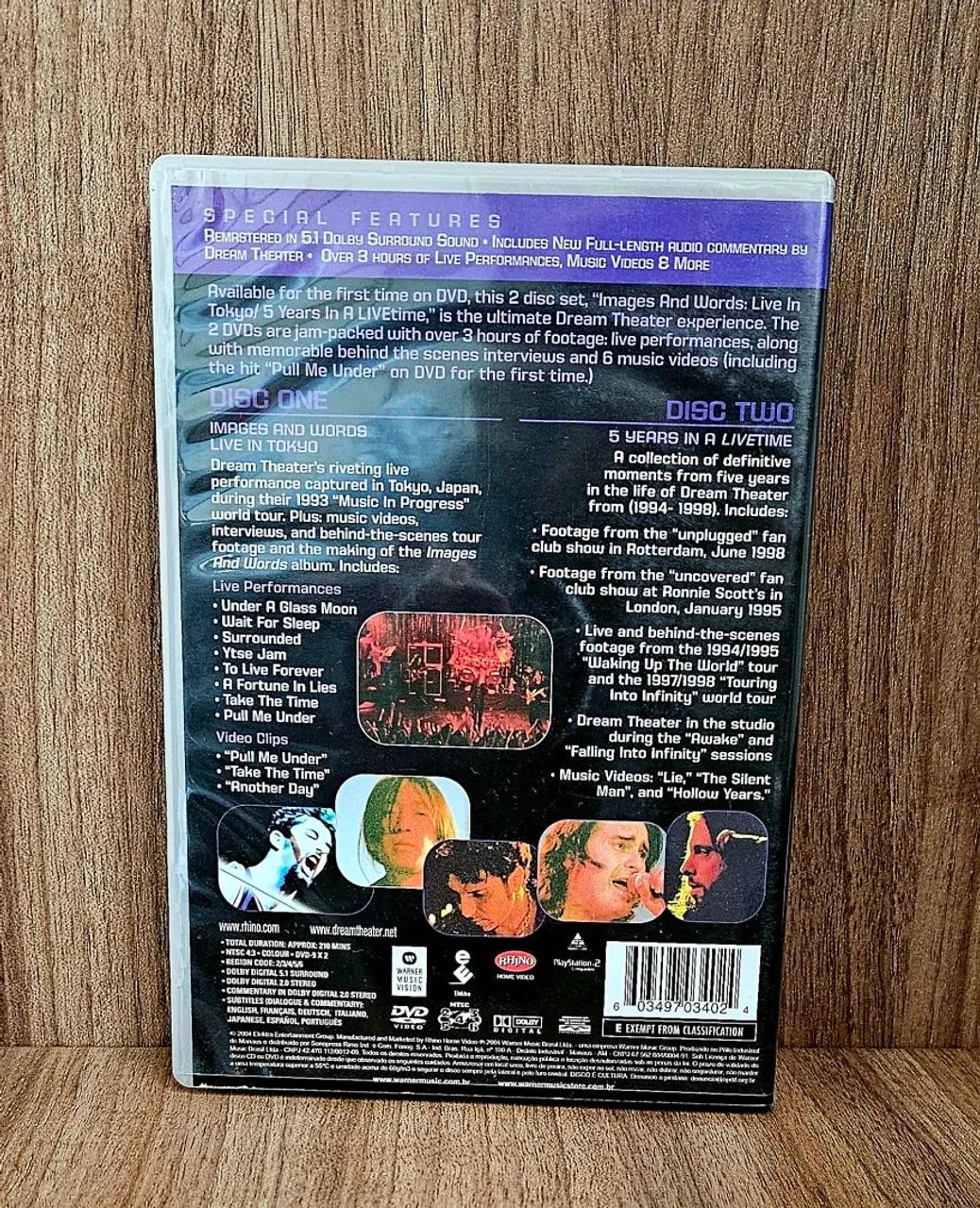 DVD duplo - Dream Theater - Images and Words - LIVE IN TOKYO - CDs