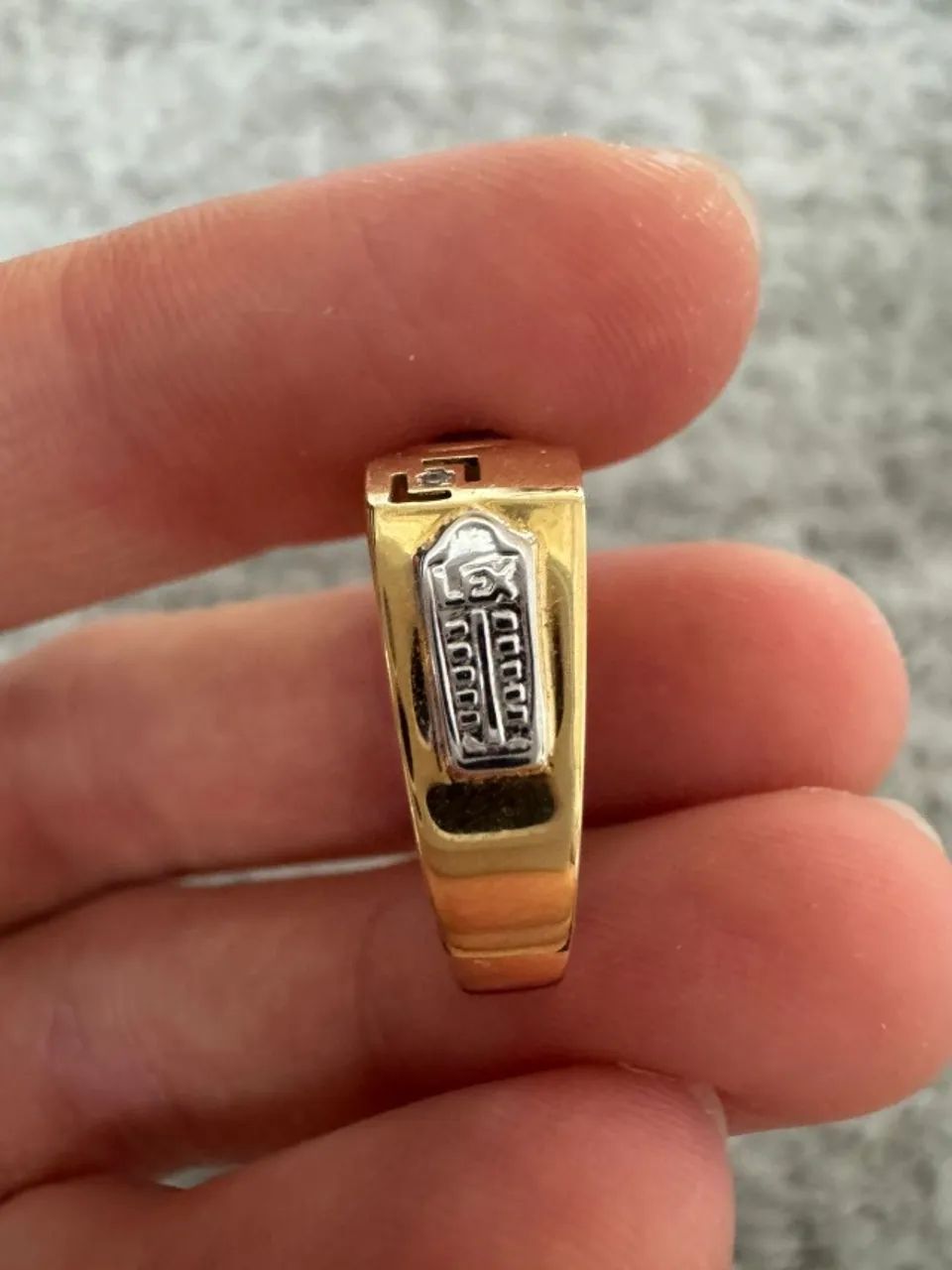 Anel de formatura em Direito masculino. - Foto 4