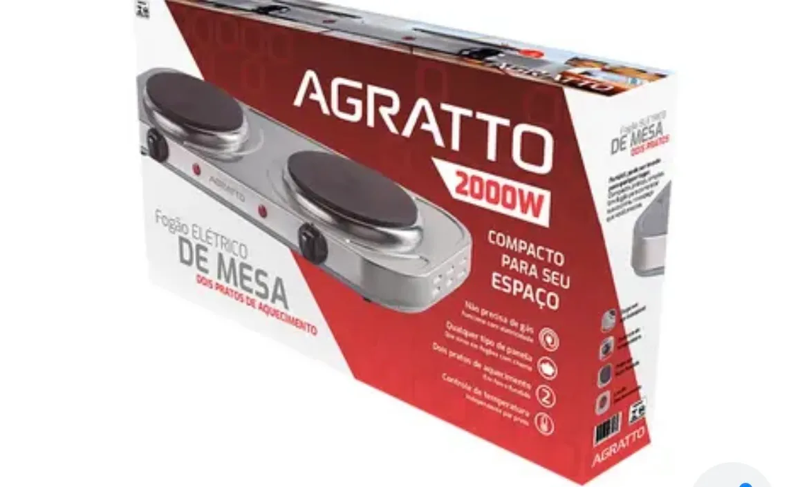Fogão Elétrico de Mesa Agratto 2000W