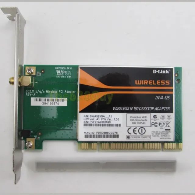 Placa Pci Wireless Dwa-525 N150 Desktop D-link