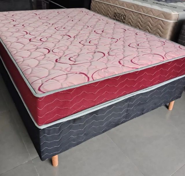 BASE + COLCHÃO CASAL MOLAS ENSACADAS FRETE GRÁTIS 
