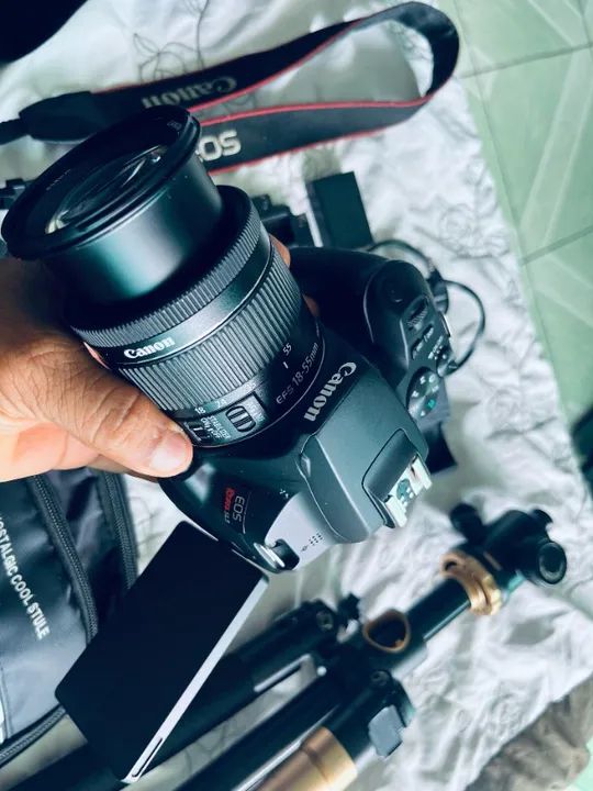 Máquina Fotográfica Profissional Canon/kit completo 