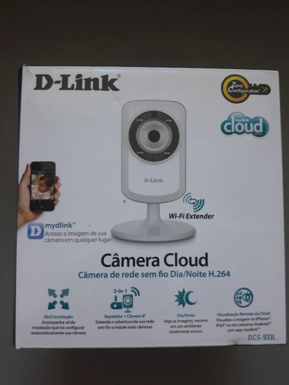 Câmera cloud d-link dia noite sem fio dcs-933l - Foto 4