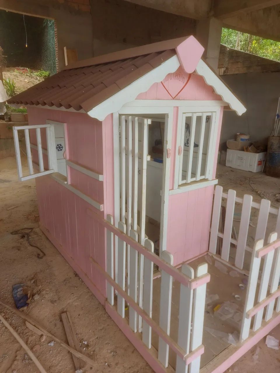 Casinha de madeira infantil  - Foto 3