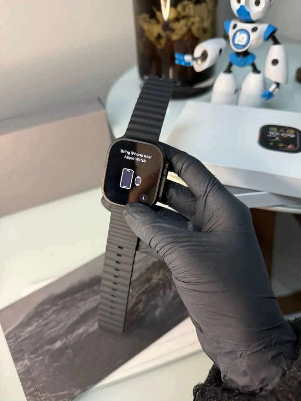 Apple Watch Ultra 2 (GPS + Cellular 49mm) Caixa Preta de Titânio com Pulseira Oceano Preta - Foto 4