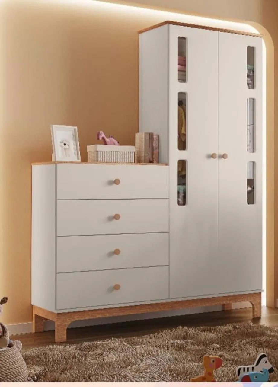 Guarda Roupa Comoda 2pt mdf Antonela - Foto 3