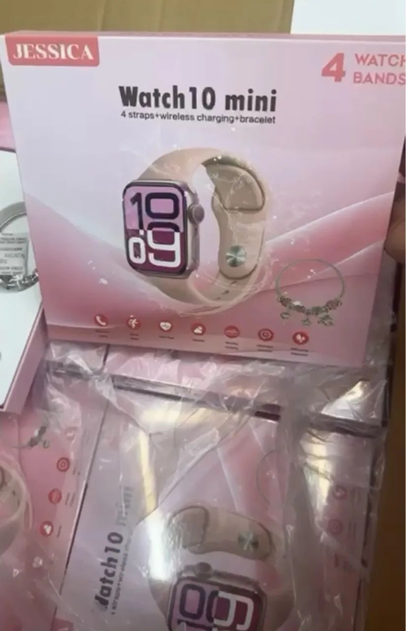 Smartwatch 10 mini Modernos com Pulseira de Silicone - Foto 2