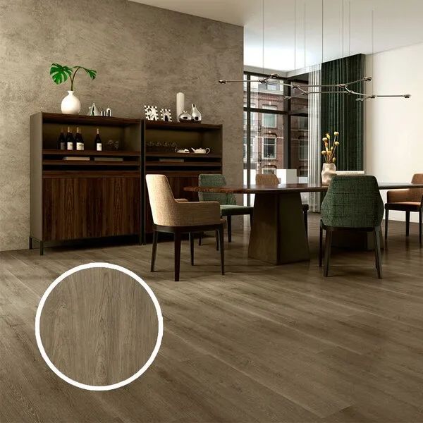 Piso Vinílico Clicado Régua Amadeirado Por 6M² Cor Cerejeira - Tubrax