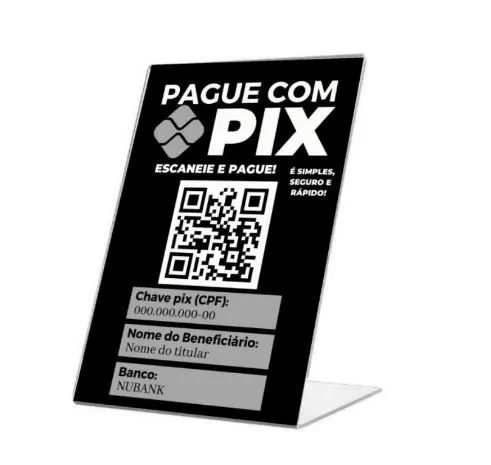Placa Pix QR Code Personalizada com Sua Logo - Foto 2