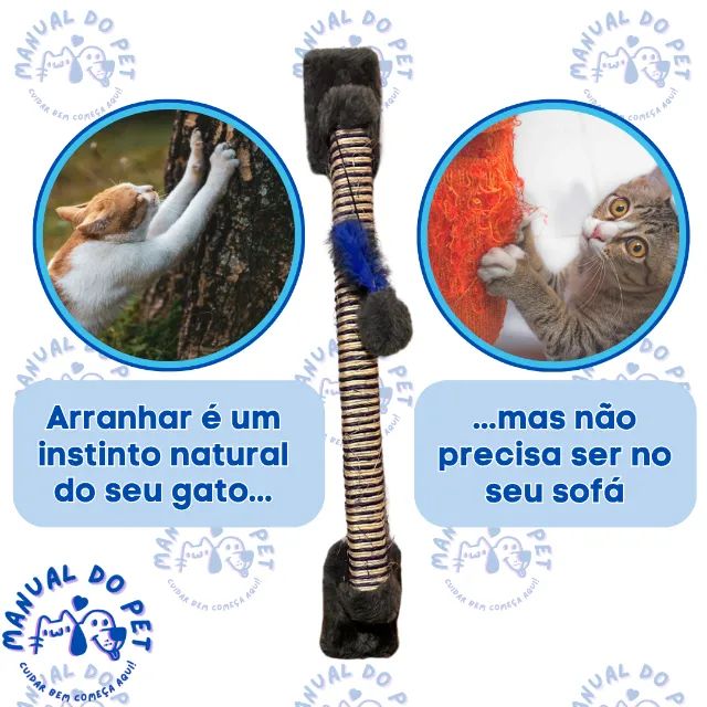 Arranhador p/ Gato em Sisal com Chocalho - 50 cm - Foto 5