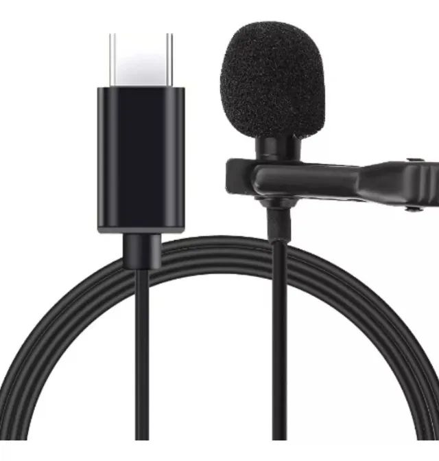 Microfone De Lapela Condensador Tipo-C 1,5m - Foto 3
