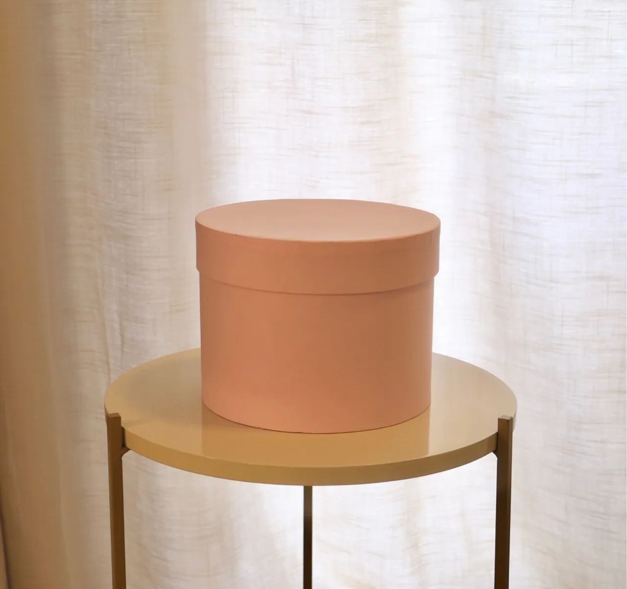 Caixa BOX Cartonada Rosa - Redonda
