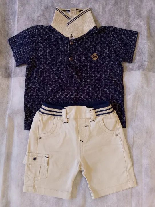 Conjunto de Roupa para Bebê - Polo e Bermuda
