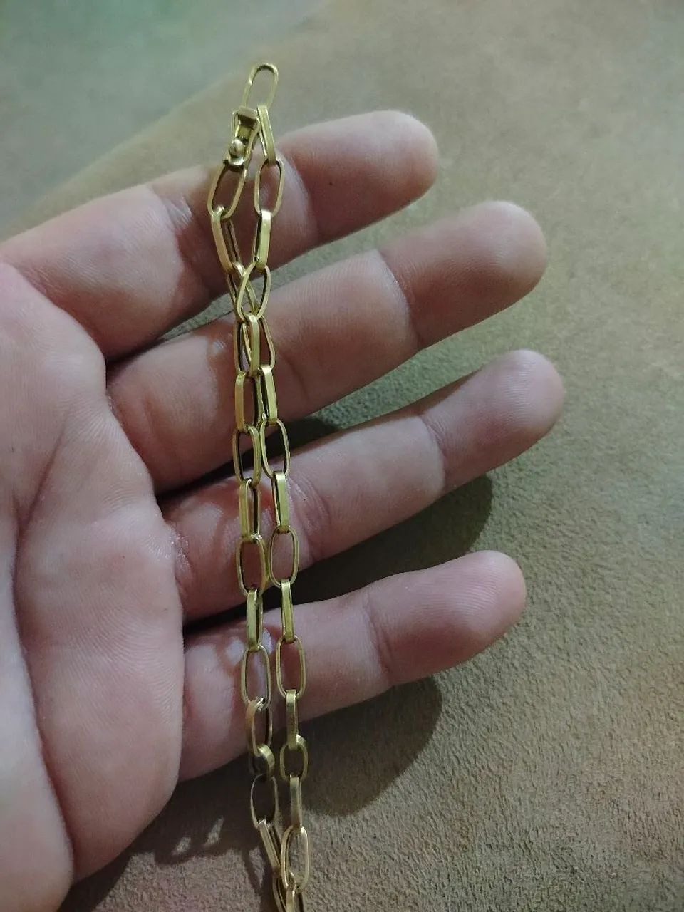 Corrente de Ouro oco 18k - 70cm  - Foto 5
