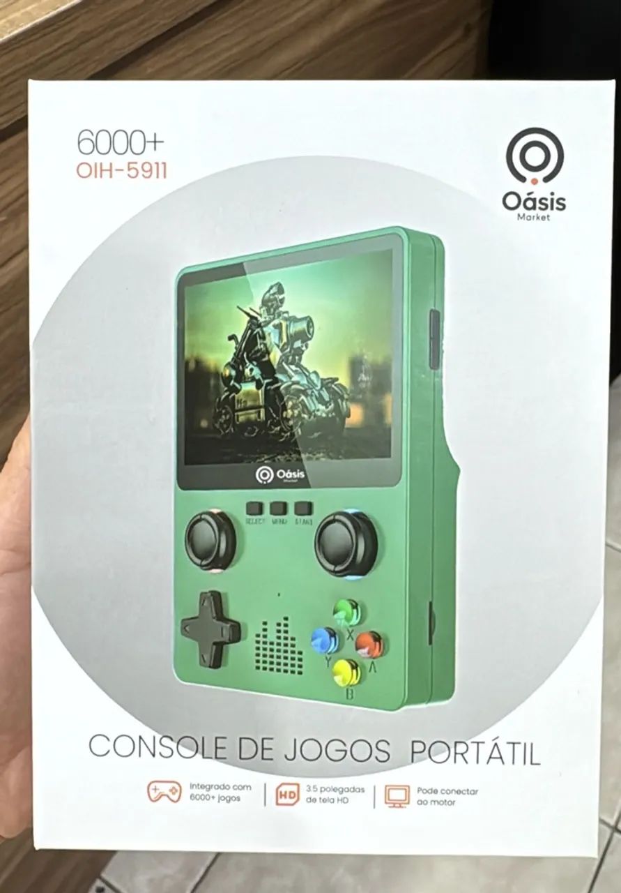 Console de Videogame Retro Jogador Portátil 6000 + Jogos Clássicos 3.5 ", 4" Tela IPS,...