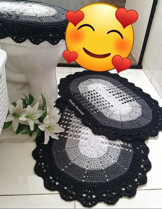 Jogos de cozinha e banheiro  em crochê 