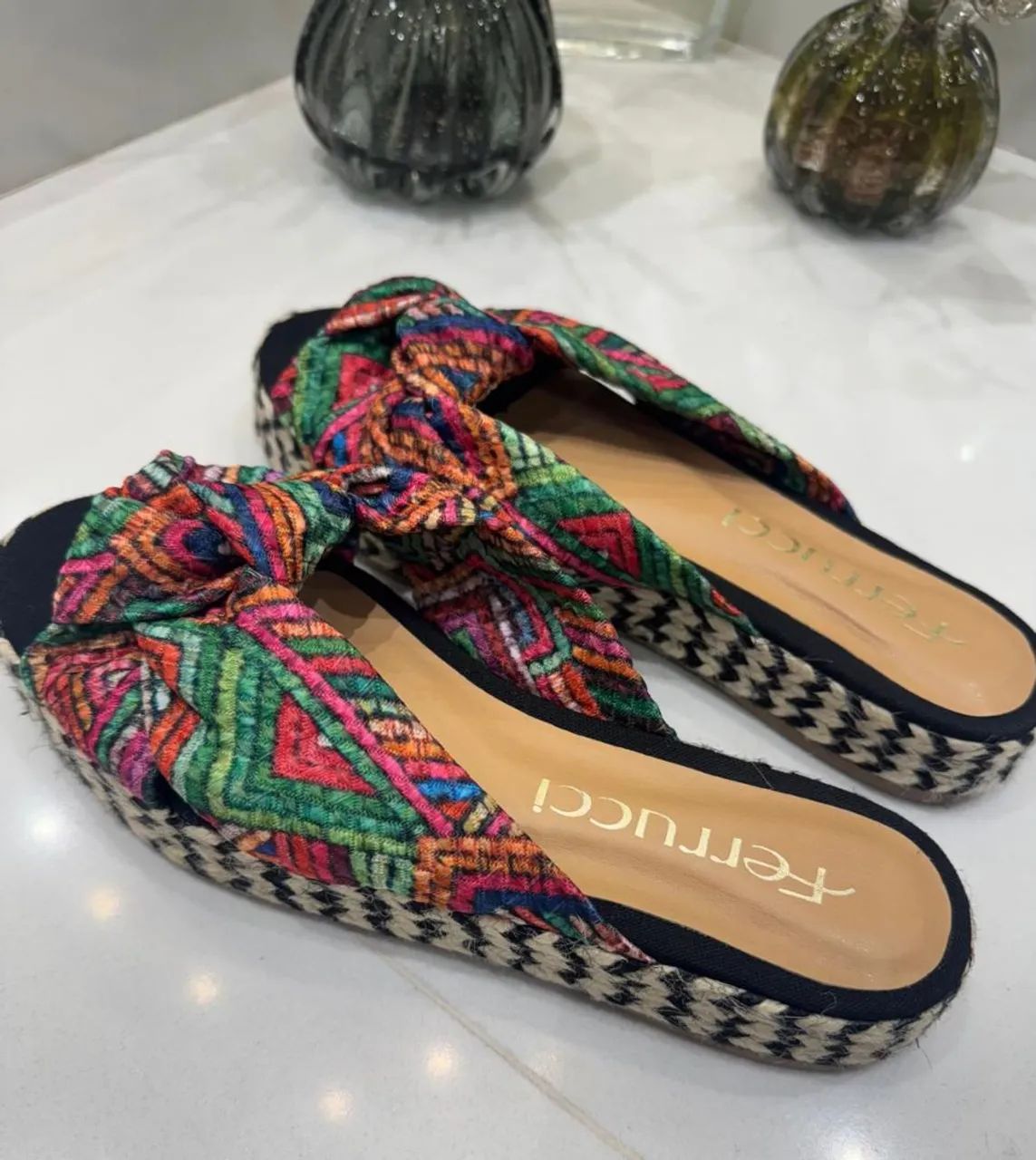 Sandália Ferrucci Colorida com Plataforma - Foto 2