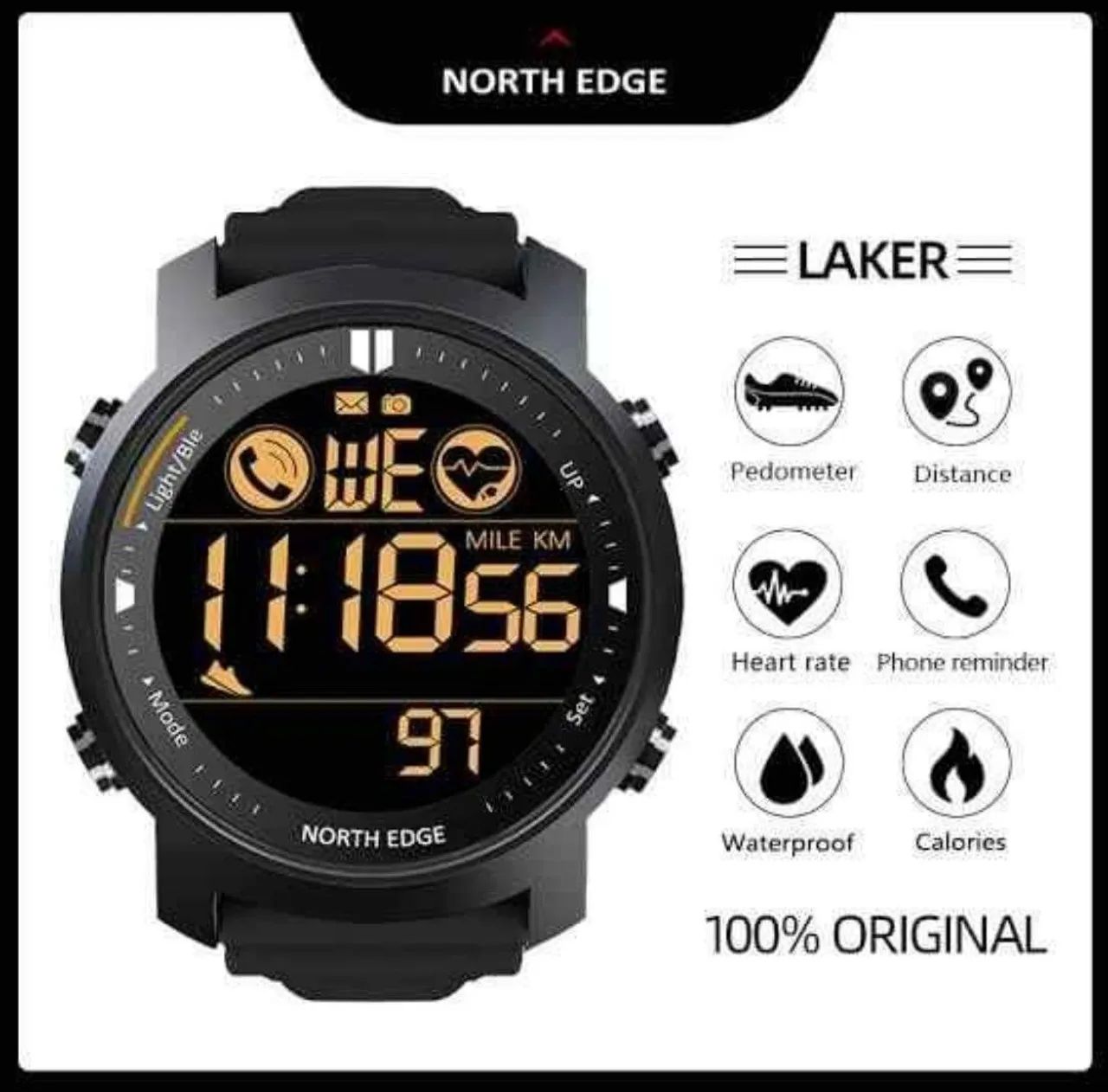 Smartwatch e Relógio North Edge Laker