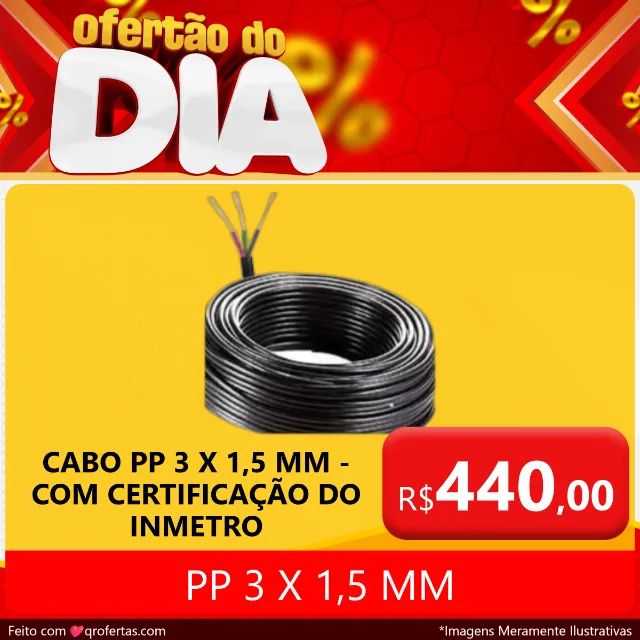 CABO 3 VIAS POR 1,5 MM PP - CABO PP 3 X 1,5 MM ANTI CHAMAS  - Foto 3