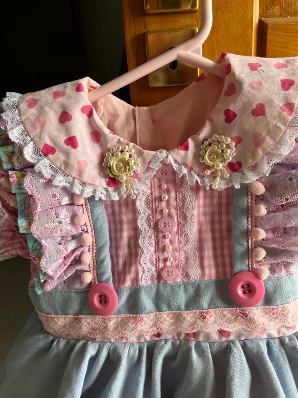 Vestidinho 1 a 2 anos caipira festa junina feito a mão 