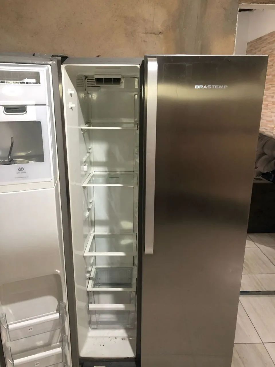 GELADEIRA BRASTEMP SIDE BY SIDE INOX 