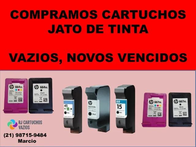 Cartuchos de impressoras vazios