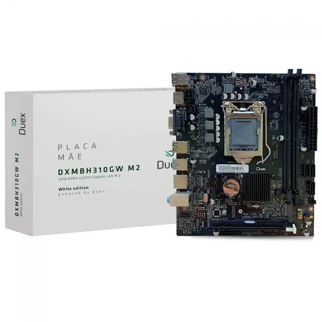  Placa Mãe LGA1151 H310 DDR4 c/ M.2 8ª e 9ª Geração Duex DXMBH310G - WZetta
