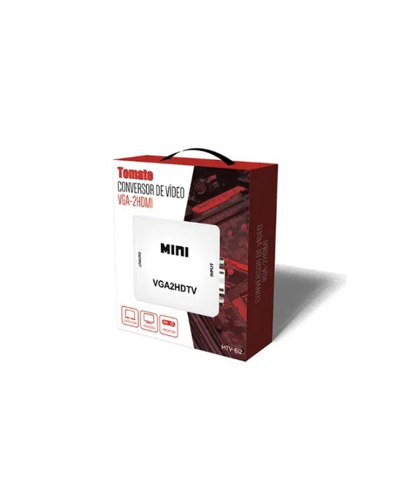 ADAPTADOR CONVERSOR VGA FEMEA PARA HDMI FEMEA TOMATE MTV-612 - Foto 4
