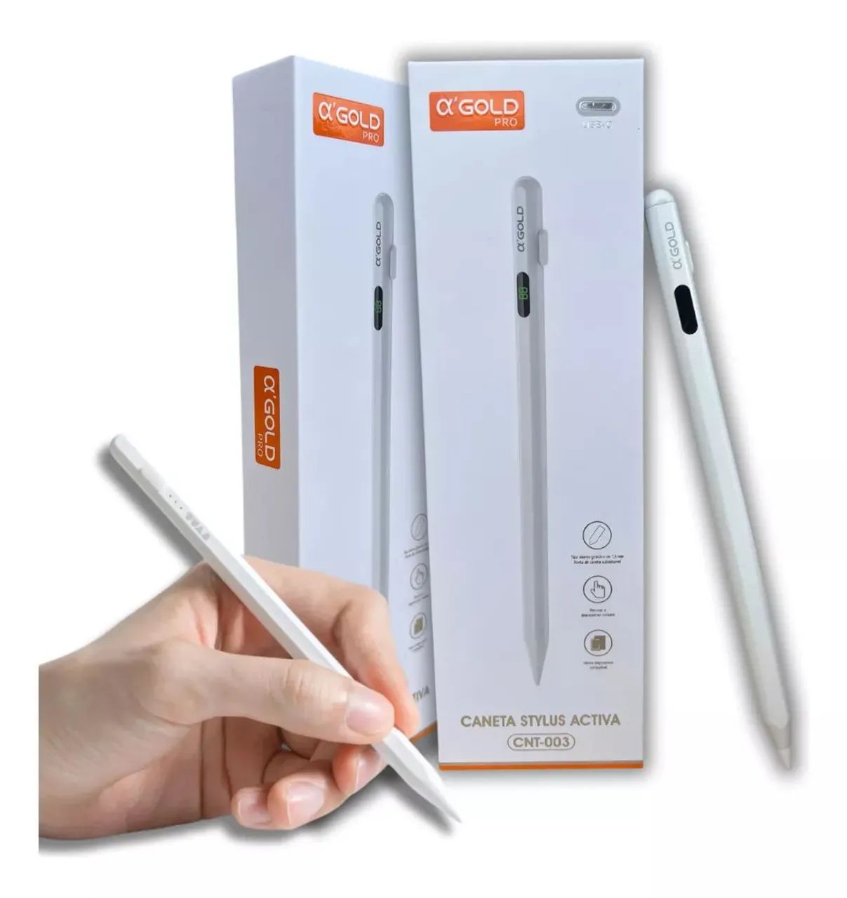 Caneta Stylus Ativa para iPad - O'Gold Pro - Nova