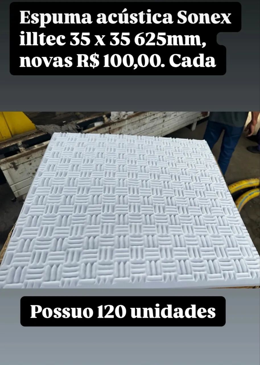 Placa de absorção acústica sonex illtec 10 un