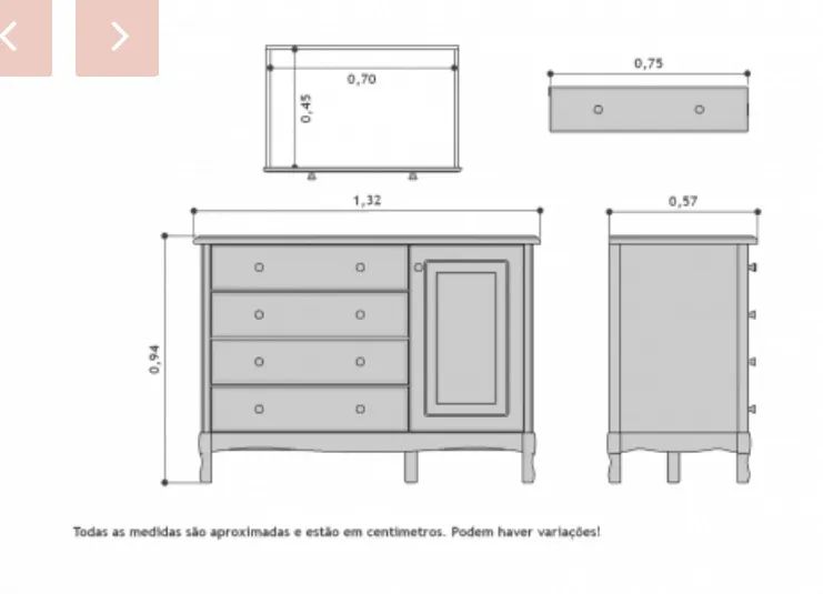 Quarto Bebê - berço + cômoda + cama auxiliar - CIA DO MÓVEL - Foto 5