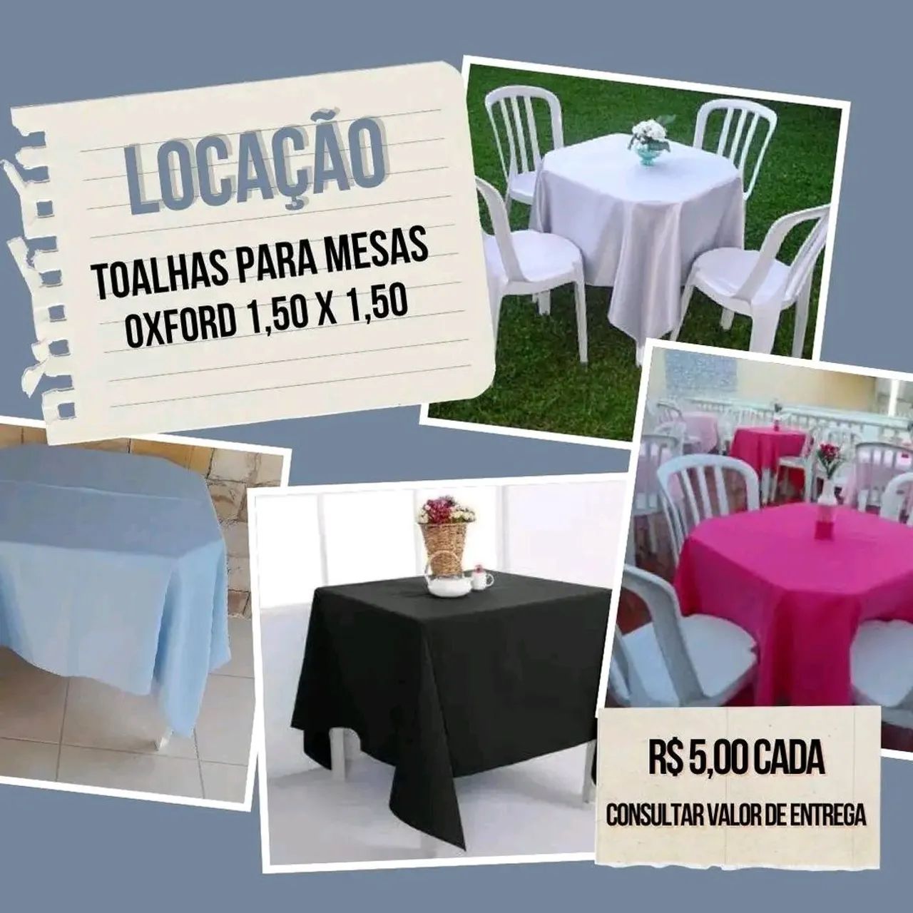Aluguel de Toalhas de Mesa - Serviços - Riacho Fundo II, Brasília ...
