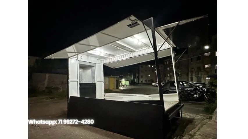 Food Truck Trailer Dois Eixos (Treiler de ACM que pode ser Adesivado) 