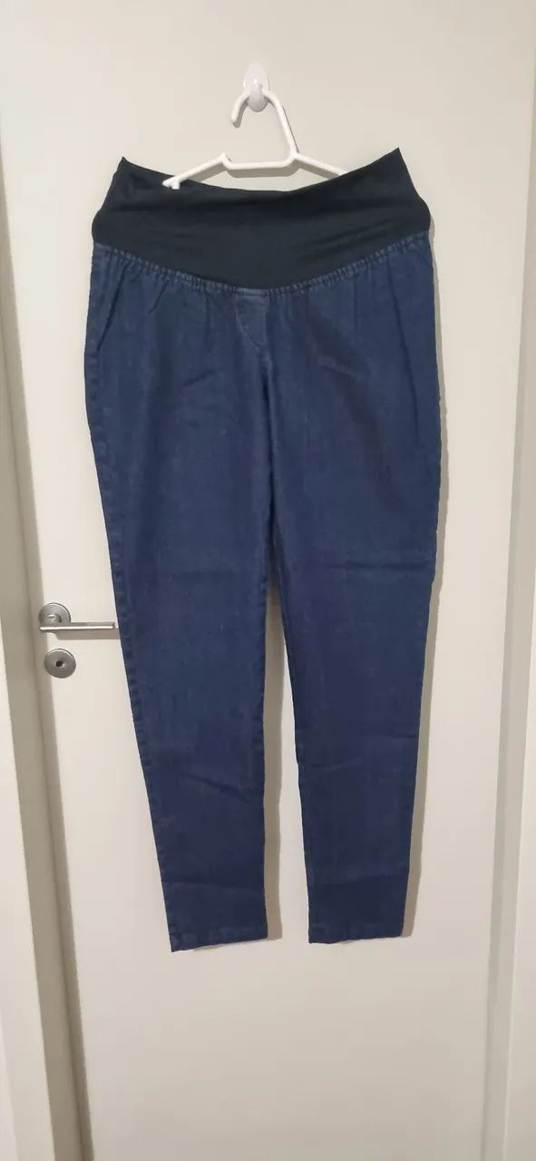 Calça Jeans Gestante Azul Escuro