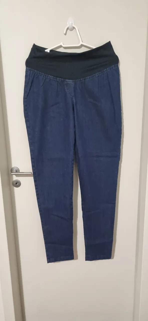 Calça Jeans Gestante Azul Escuro