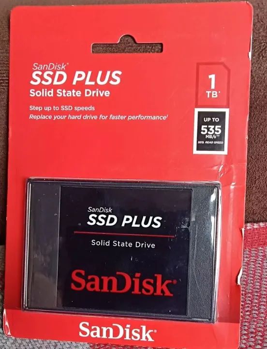 SSD 1TB SanDisk Sata 3.0 6 GB/s Interno Plus SDSSDA-1T00-G27 2,5" - Loja Coimbra - Foto 2