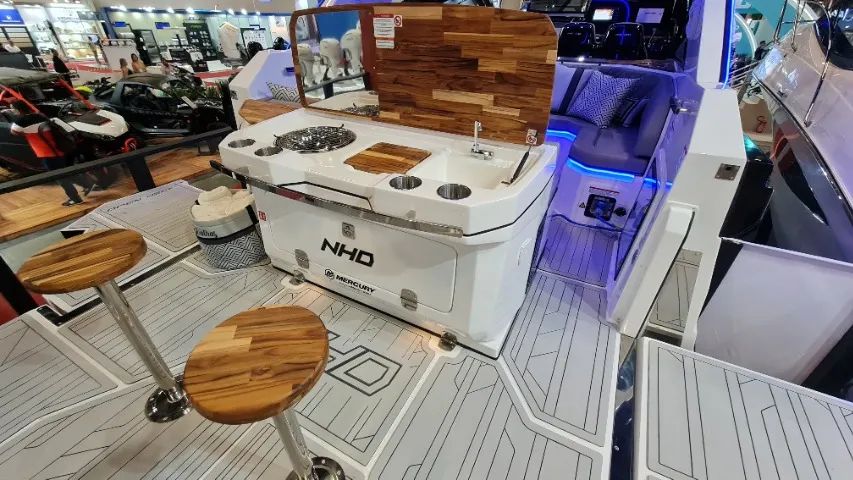 Lancha NHD 37 pés (355 nomenclatura internacional) All Space parelha popa Mercury 300hp 4T - Foto 12