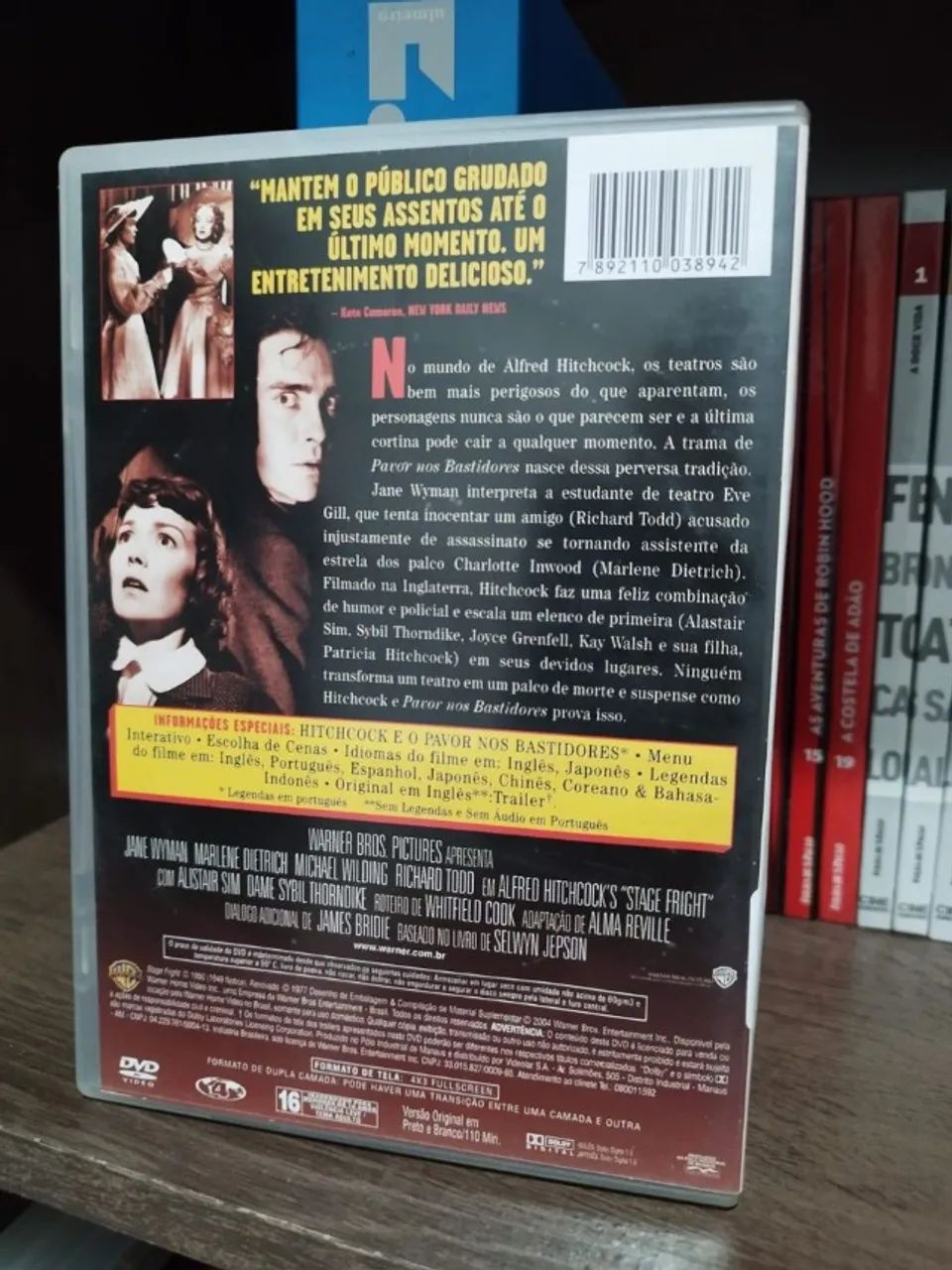 DVD Pavor nos Bastidores Edição Warner (Alfred Hitchcock) - Foto 2