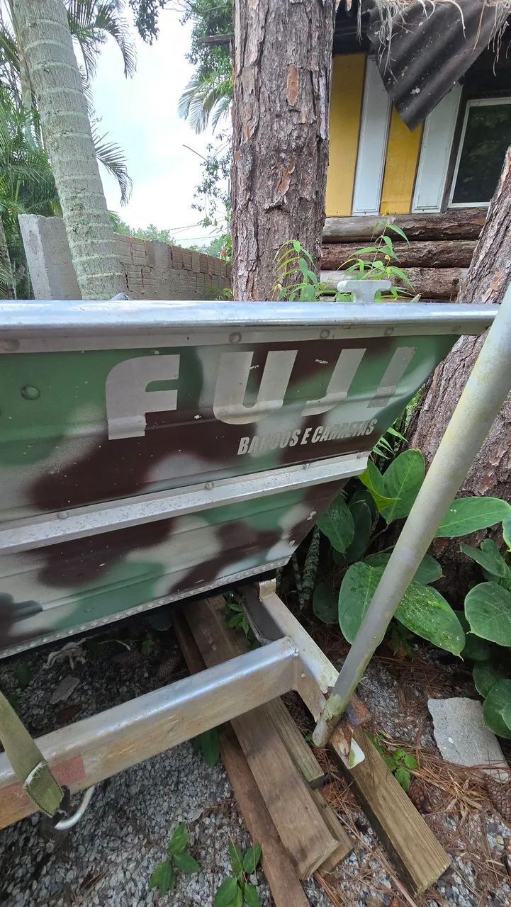 Barco de alumínio - camuflado - pronto para aventuras! - Foto 5