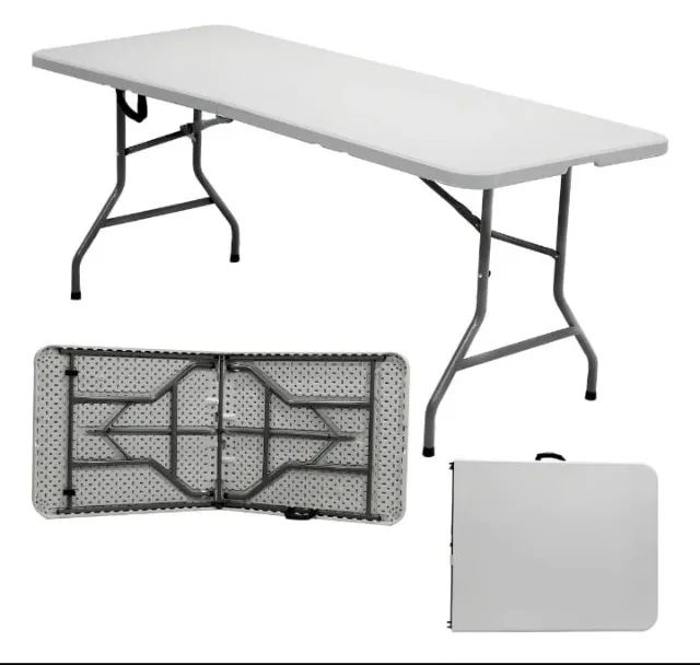 Mesa dobrável retangular 1,80m