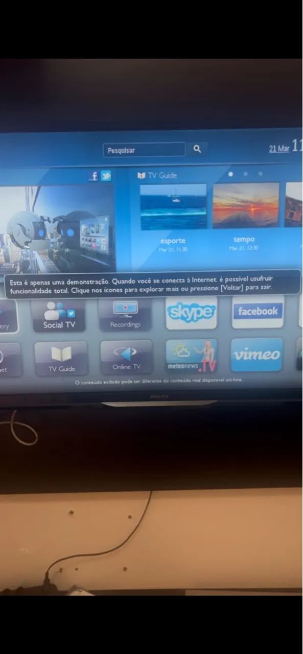 Tv smart 43 com defeito no display