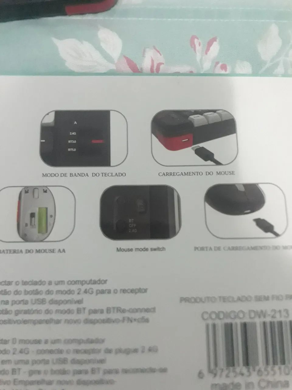 BT + Teclado Wireless e Mouse 2.4G DW 213 - Foto 3