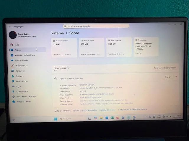 Notebook Lenovo Ideapad i5 - SSD 256 - 8g Ram