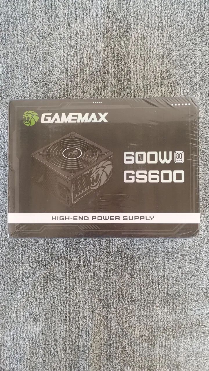 Fonte Gamemax 600W PC ativo 80plus nova 