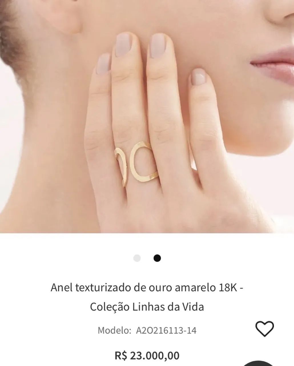 Anel ouro H Stern