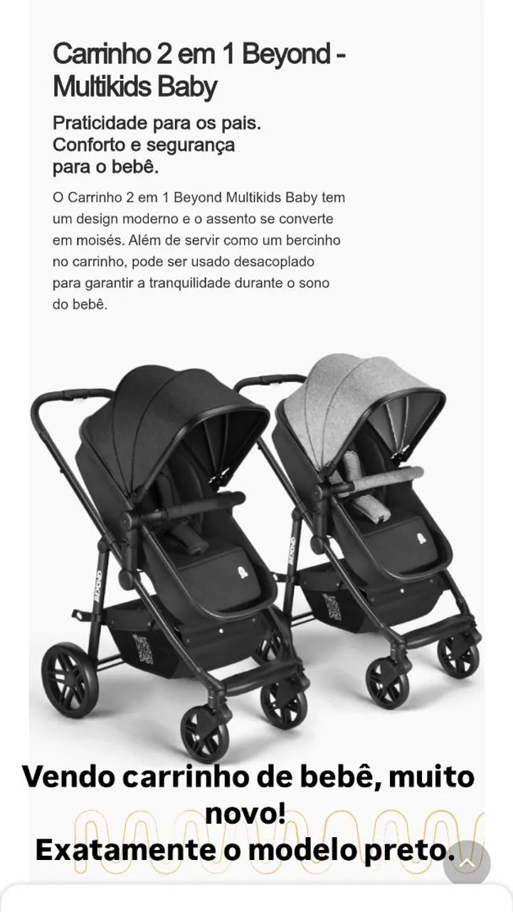 Carrinho impecável 2 em 1 Beyond. 