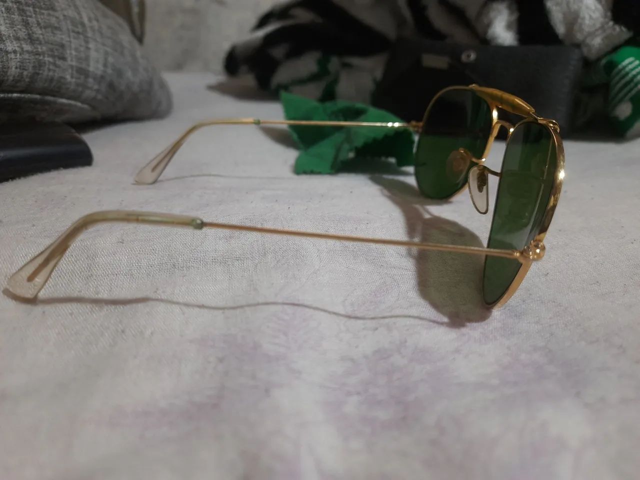 Óculos aviador lentes verdes  - Foto 3